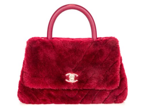 Chanel Shearling Coco Top Handle Bag