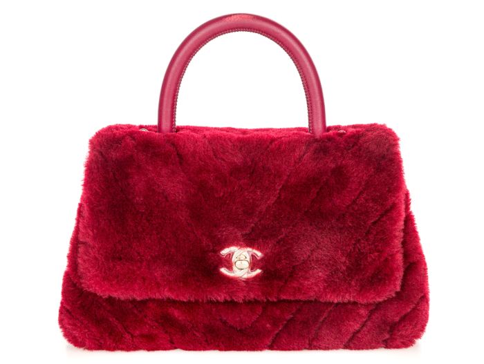 Chanel Shearling Coco Top Handle Bag