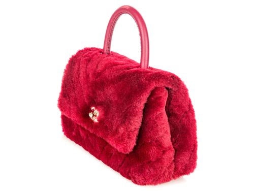 Chanel Shearling Coco Top Handle Bag