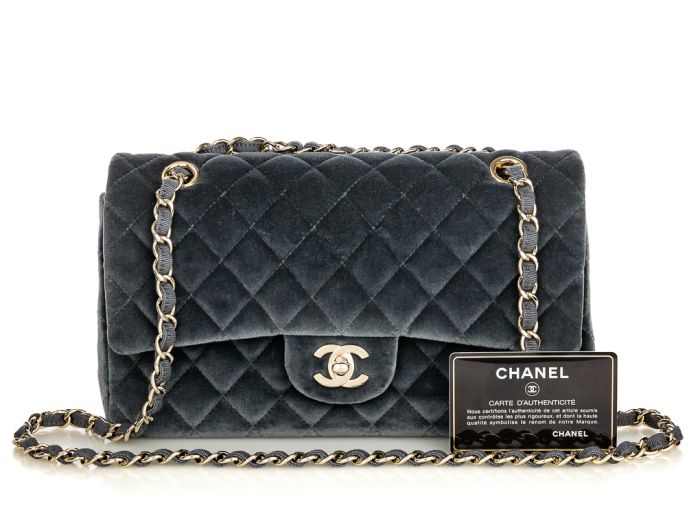 Chanel Velvet Double Flap Bag