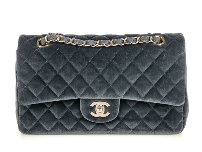 Chanel Velvet Double Flap Bag