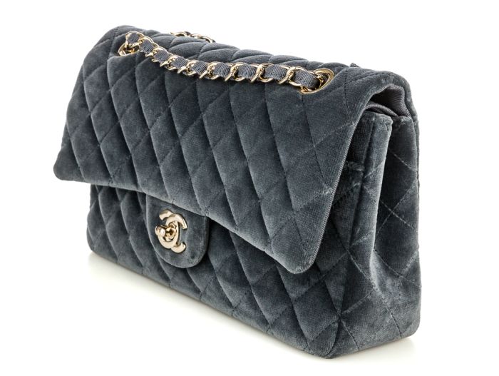 Chanel Velvet Double Flap Bag