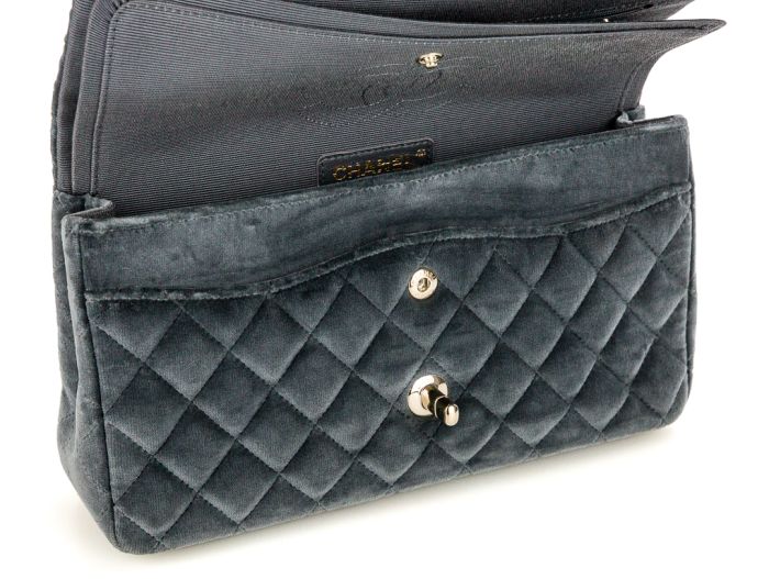 Chanel Velvet Double Flap Bag
