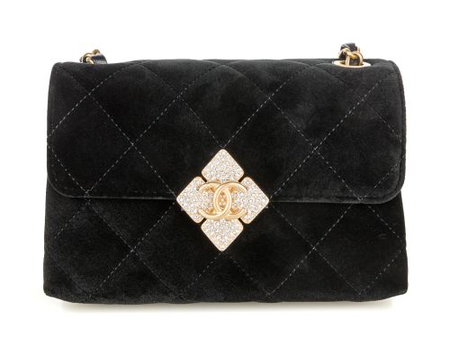 Chanel Strass Diamond Lock Flap Bag
