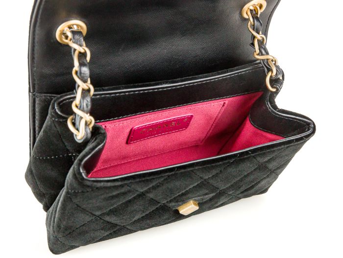 Chanel Strass Diamond Lock Flap Bag