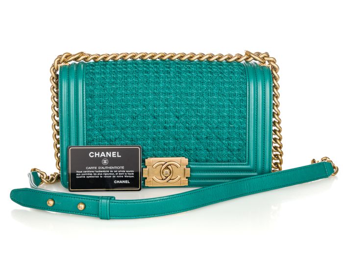 Chanel Tweed Medium Boy Flap Bag