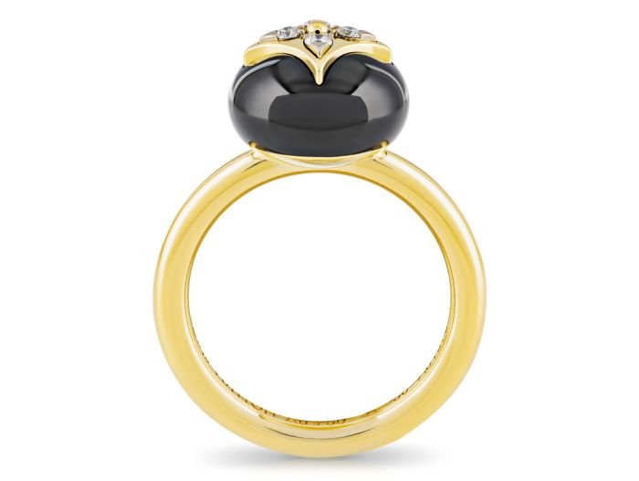 Louis Vuitton Blossom Onynx and Diamond Ring