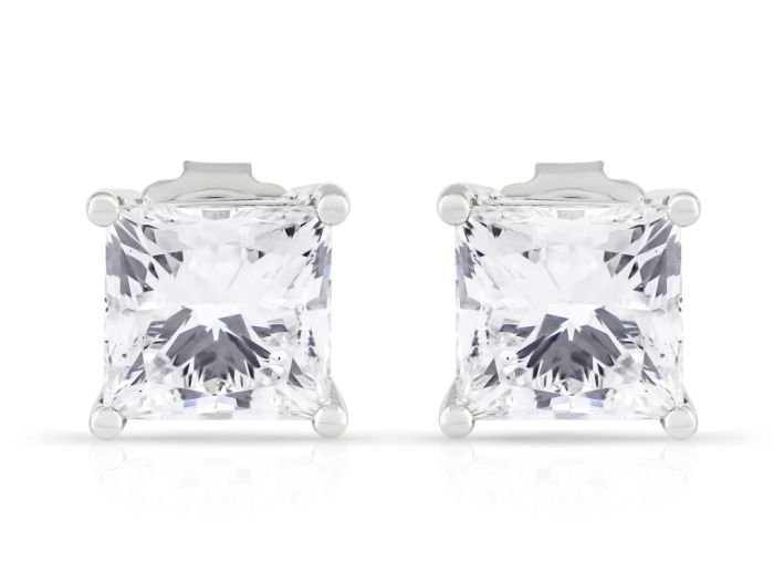 Princess Cut Diamond Earrings
