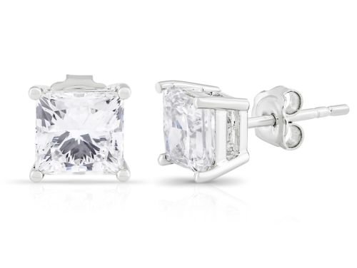Princess Cut Diamond Earrings