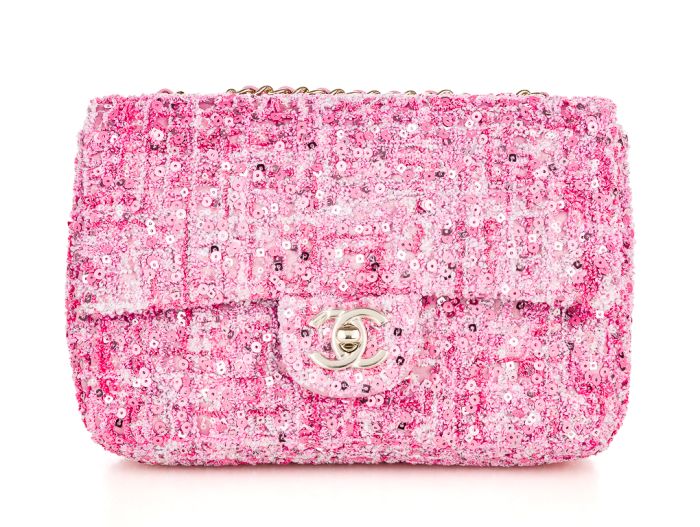Chanel Sequin Tweed Single Flap Bag (2)