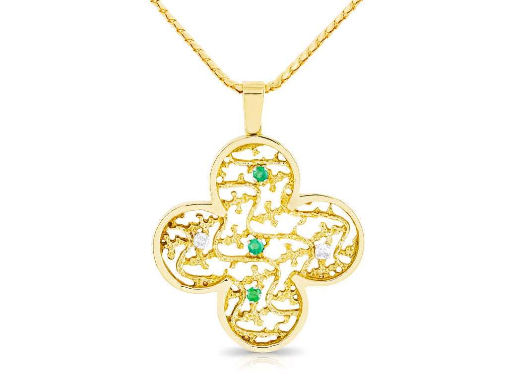 Emerald & Diamond Pendant (1)