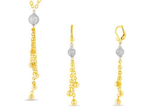 Italian Caged Earrings and Necklace Set (6)