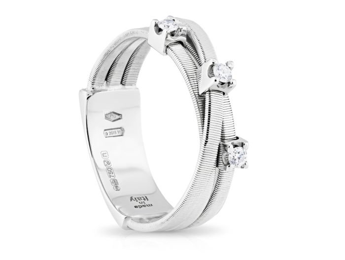 Marco Bicego Three Row Diamond Ring - Image 2