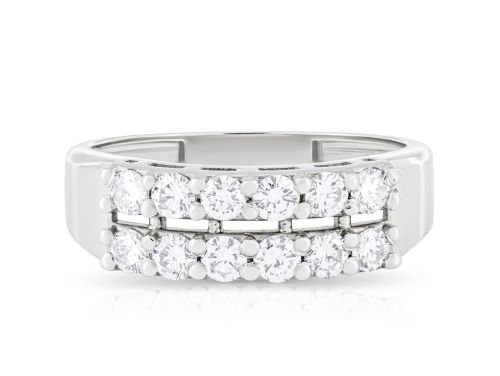 Double Row Half Eternity Band (1)