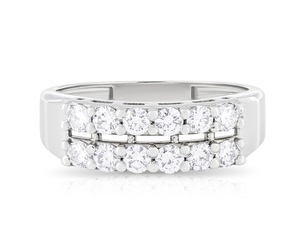 Double Row Half Eternity Band (1)