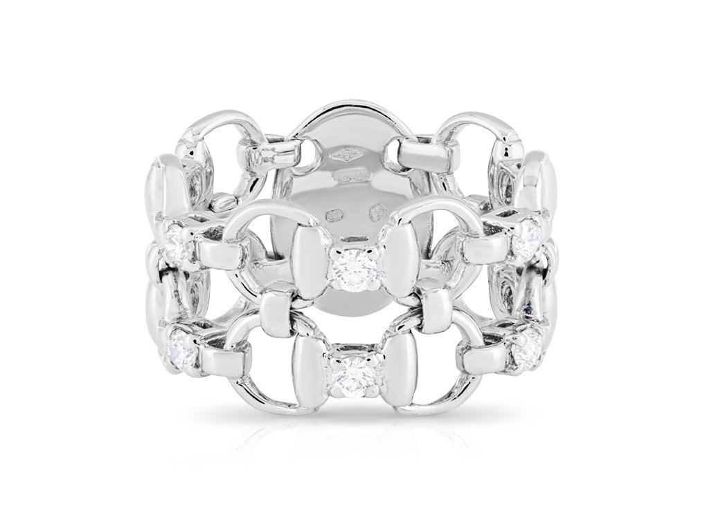 Gucci Diamond Horsebit Ring