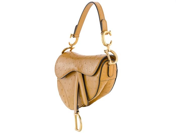 Christian Dior Ostrich Saddle Bag - Image 2