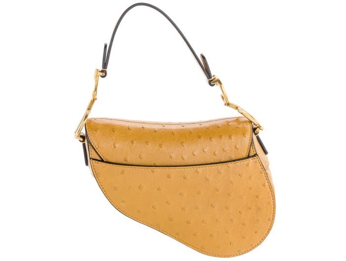 Christian Dior Ostrich Saddle Bag - Image 3