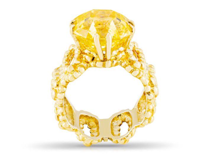 Fancy Vivid Yellow Diamond Solitaire - Image 3