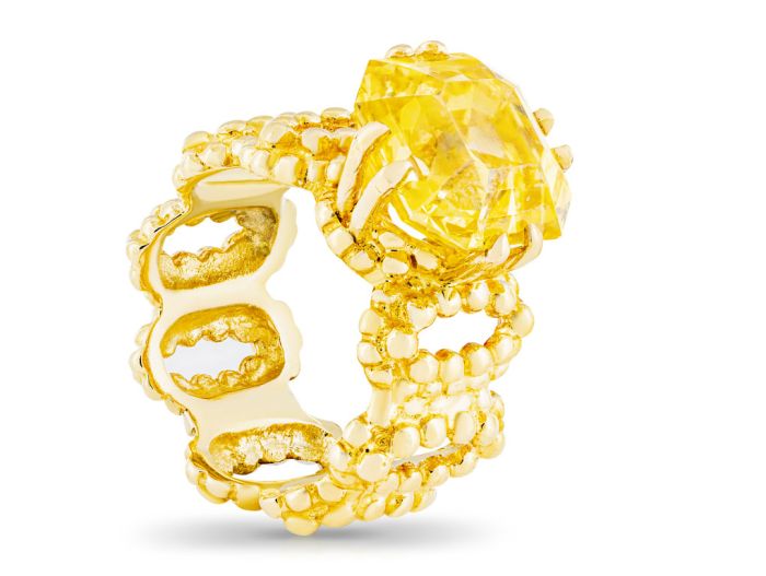 Fancy Vivid Yellow Diamond Solitaire - Image 2