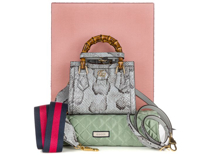 Gucci Diana Mini Anaconda Tote Bag - Image 5