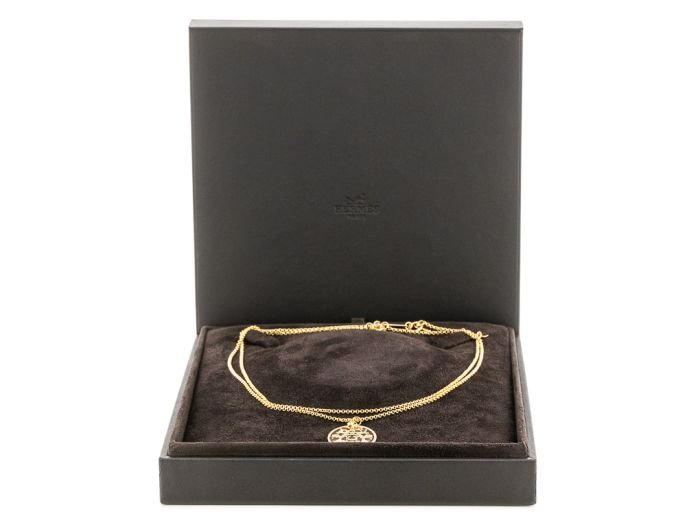 Hermes Ex-Libris Long Necklace (3)