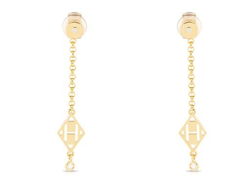 Hermes Gambade H Diamond Earrings (1)