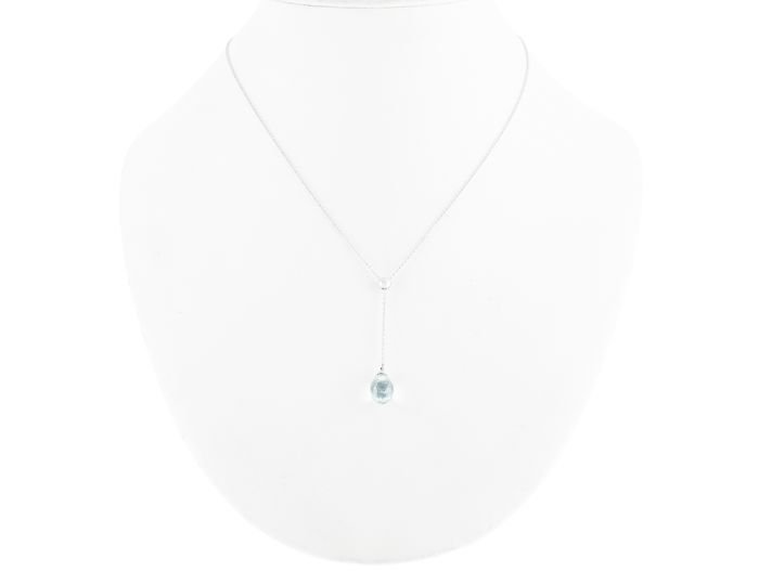 Tiffany Aquamarine Drop Pendant Necklace - Image 3