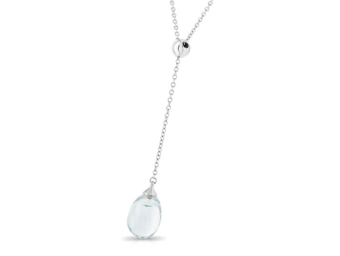 Tiffany Aquamarine Drop Pendant Necklace - Image 2