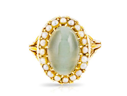 Cat's Eye and Pear Ring (1)