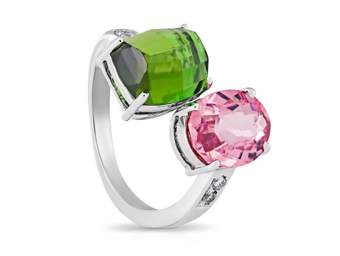 Gemstone and Diamond Ring - Image 2