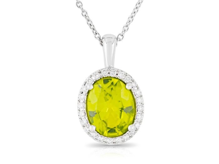 Mappin & Webb Peridot and Diamond Necklace (1)