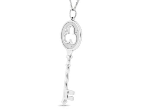 Tiffany Diamond Clover Key Pendant