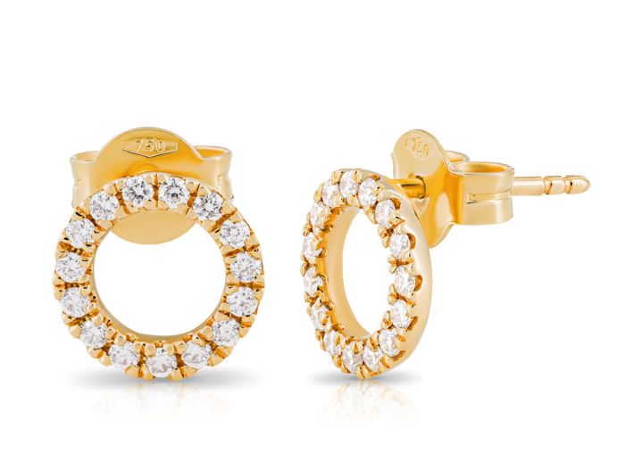 Circular Diamond Earrings - Image 2