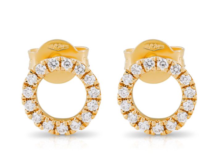 Circular Diamond Earrings