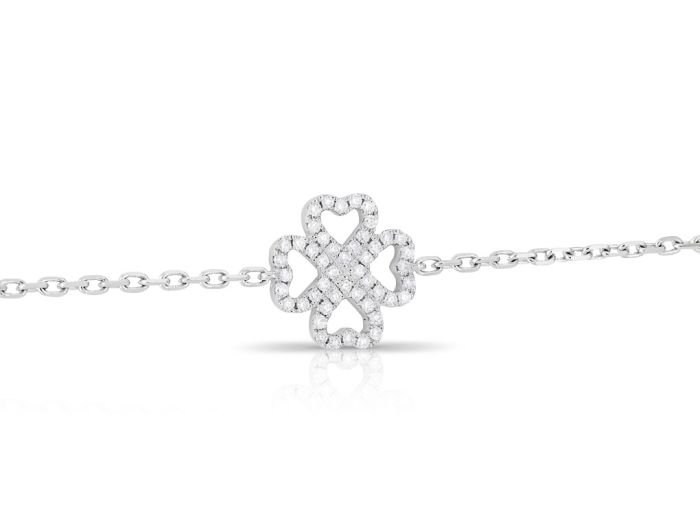 Diamond Four Leaf Clover Bracelet (2)