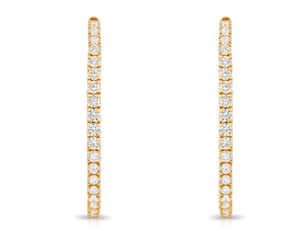 Diamond Hoop Earrings (1)