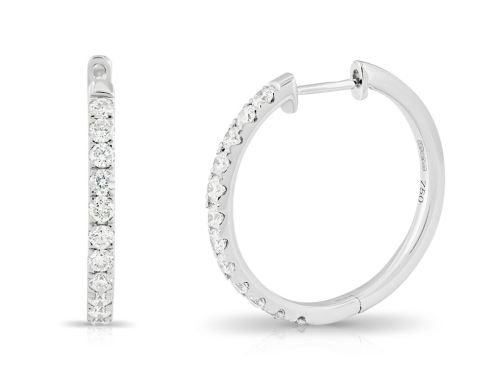 Diamond Hoop Earrings (2)