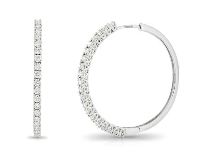 Diamond Hoop Earrings (2)