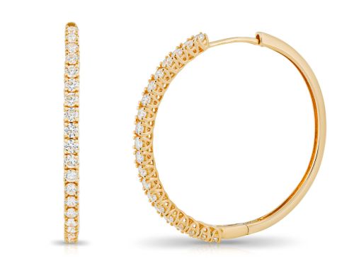 Diamond Hoop Earrings (2)