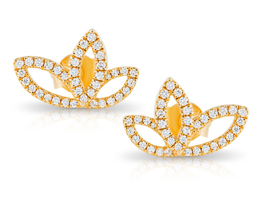 Diamond Lotus Earring (1)