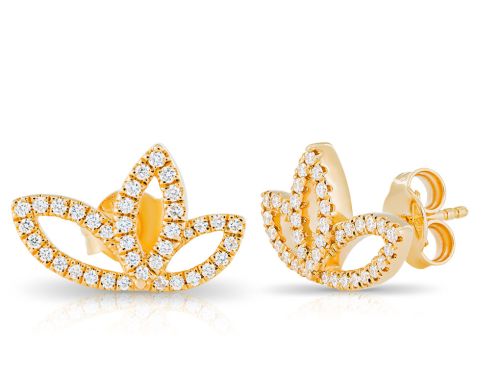Diamond Lotus Earring (2)