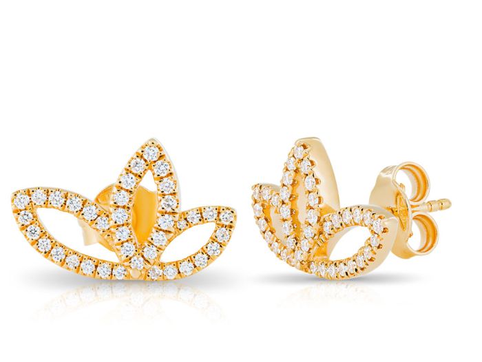 Diamond Lotus Earring (2)