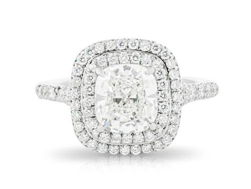 Tiffany Soleste Cushion-cut Double Halo Ring (1)