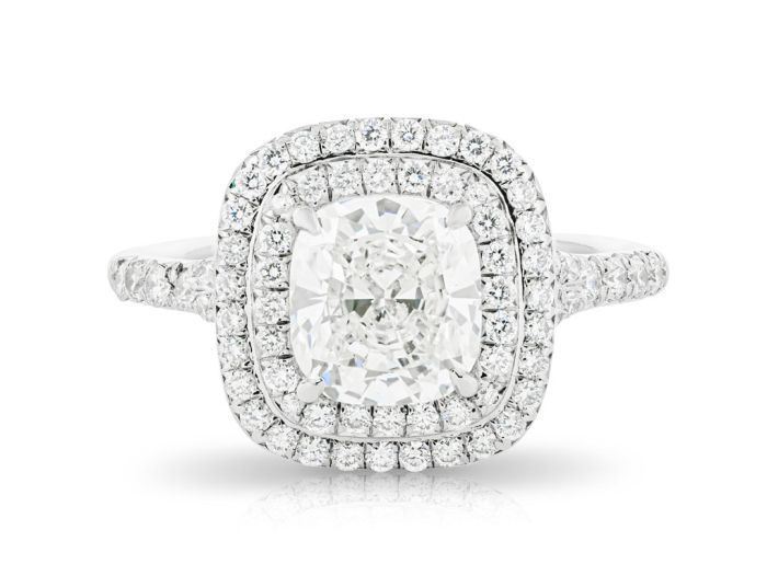 Tiffany Soleste Cushion-cut Double Halo Ring (1)