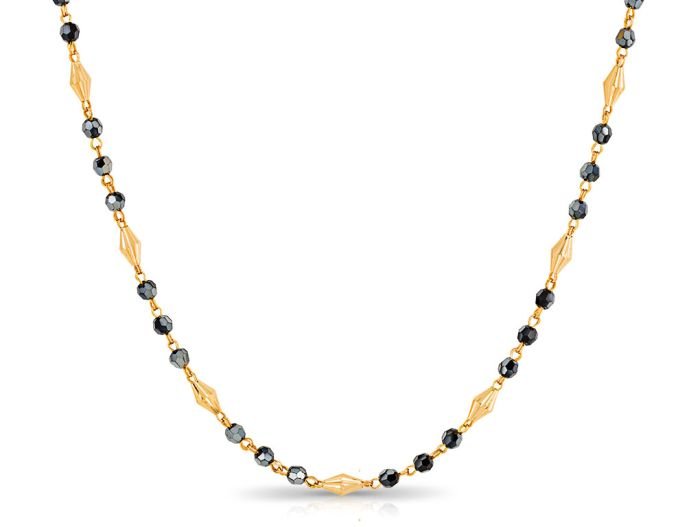 Black and yellow Beed Necklace