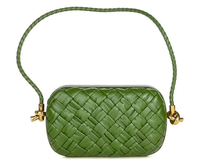 Bottega Veneta Knot Green Small Leather Shoulder Bag - Image 4