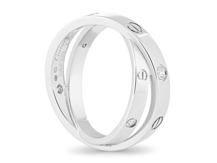 Cartier Double Diamond Love Ring - Image 2