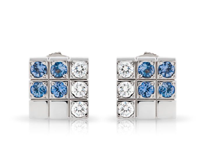 Cartier Lanieres Sapphire Diamond Earrings