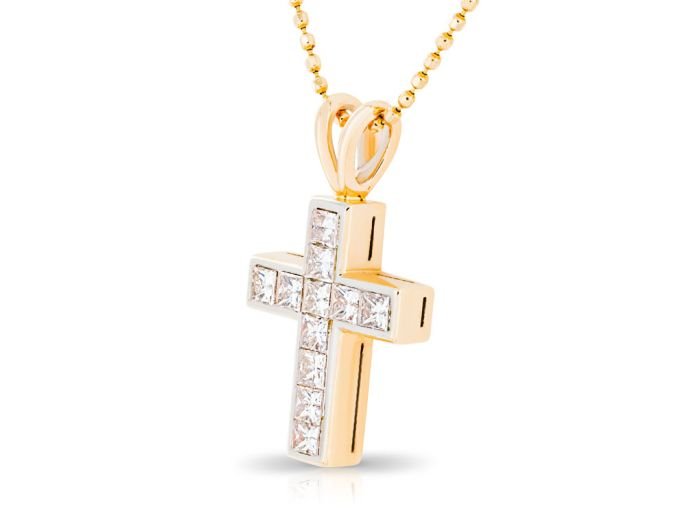 Diamond Cross on Chain - Image 2
